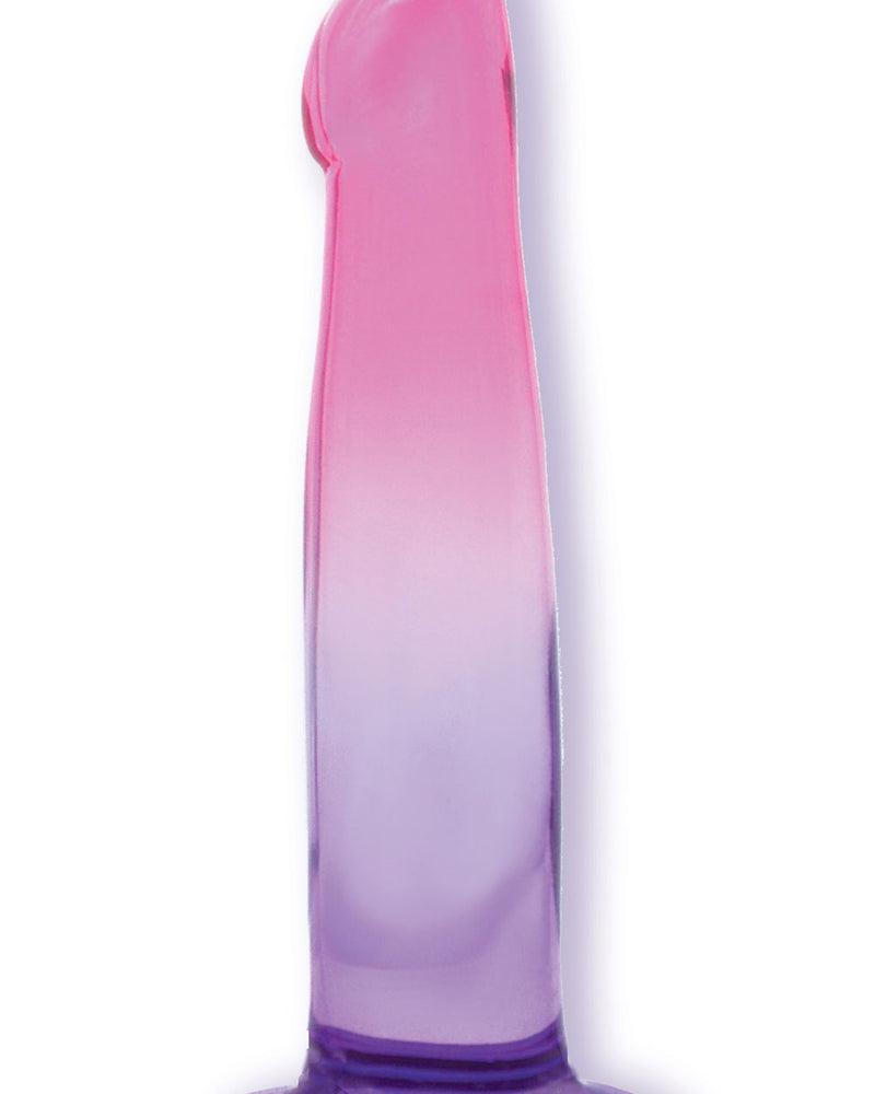 Shades, 6.25" G-Spot Jelly Tpr Gradient Dong - Pink and Purple