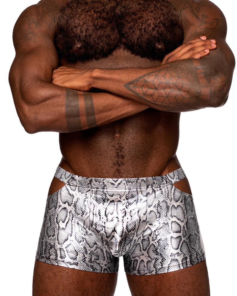 s'naked Pouch Short - X-Large - Silver/black