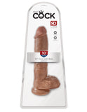 King Cock 10 Inch Cock With Balls - Tan