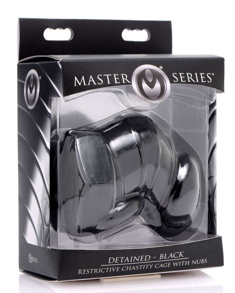 "Master Series Detained - Black Restrictive Chastity Cage MS-AF255"