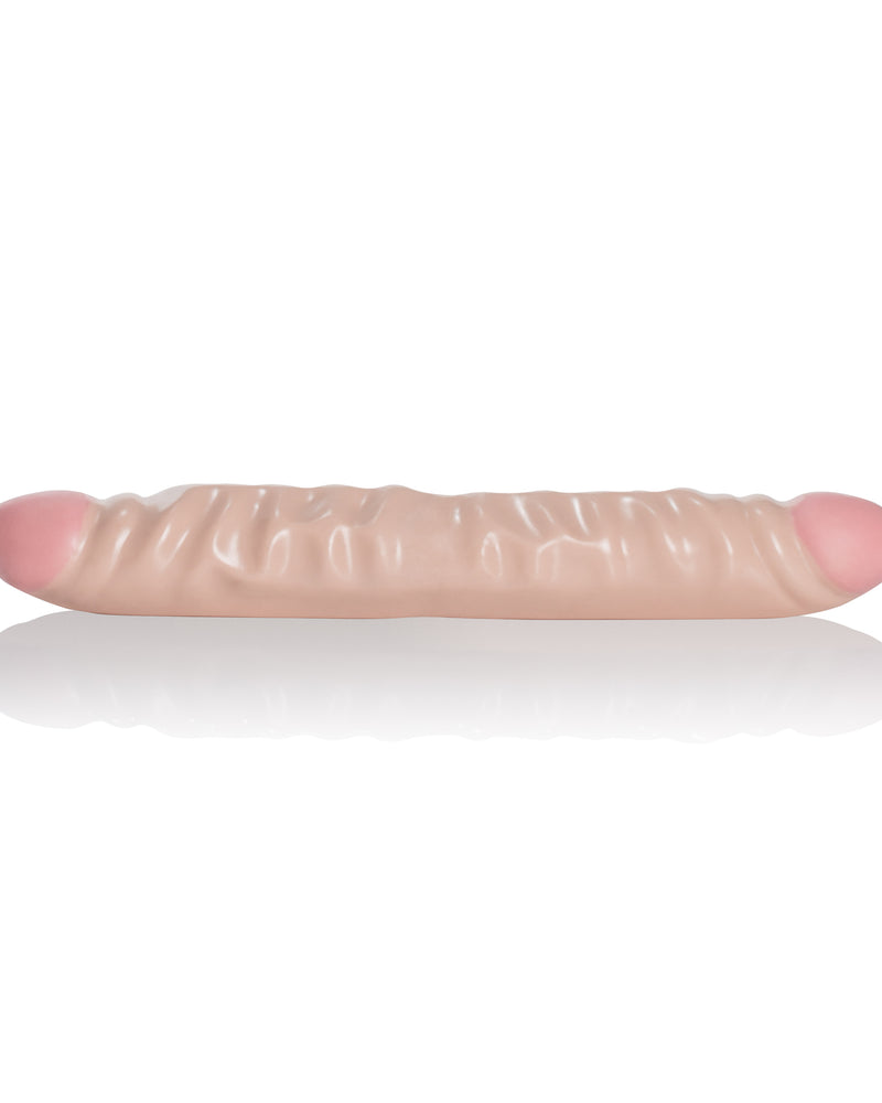 Ivory Duo 12 Inches Veined Double Dong