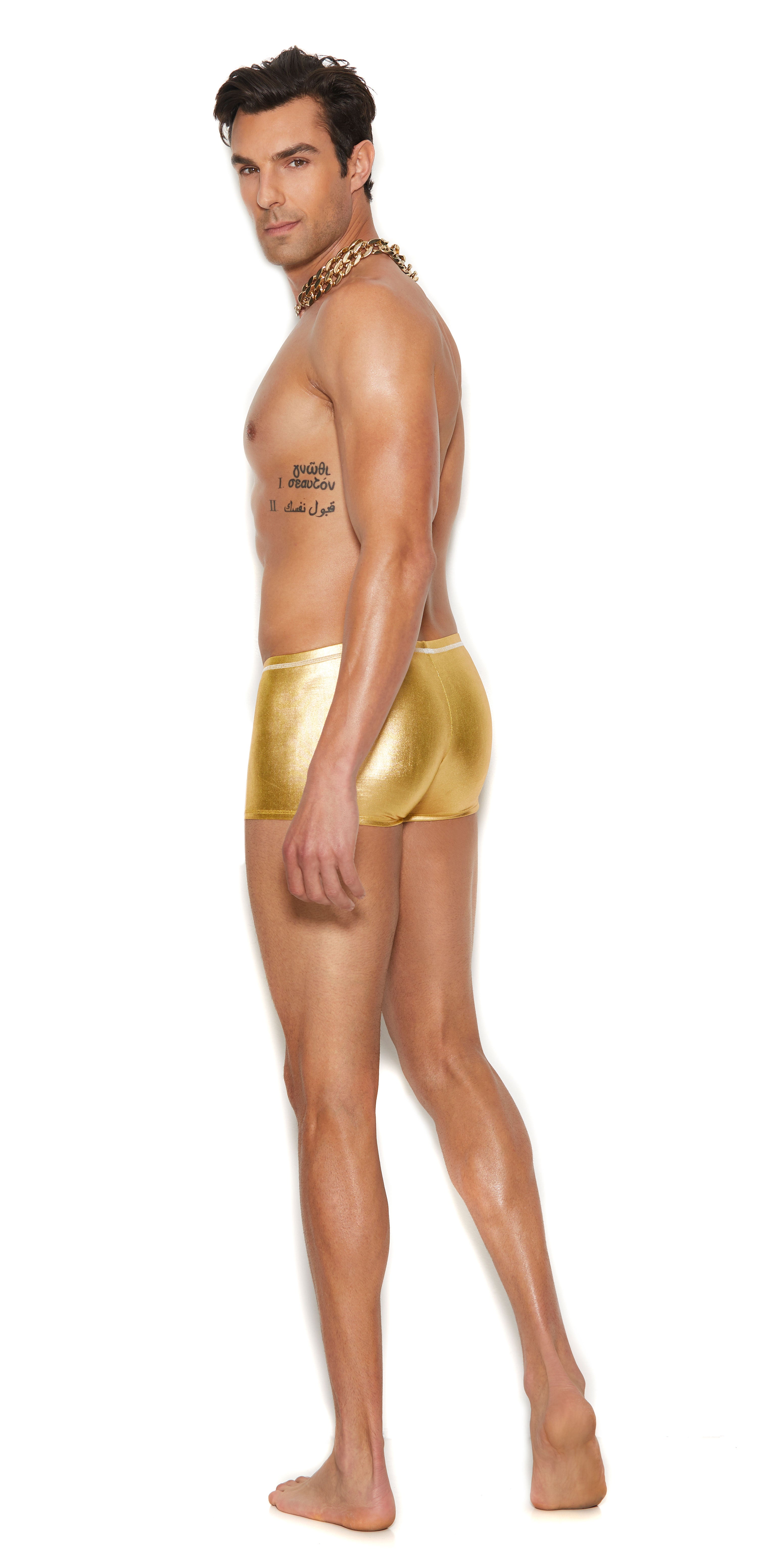 "Men's Gold Lame Boxer Brief - Small/medium - Gold EM-82193GLDSM"