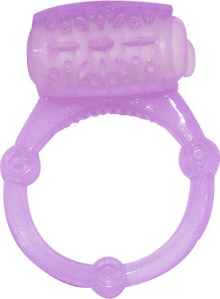 "Humm Dinger Vibrating Penis Ring Clitoral Stiimulator - Purple HTP2066"