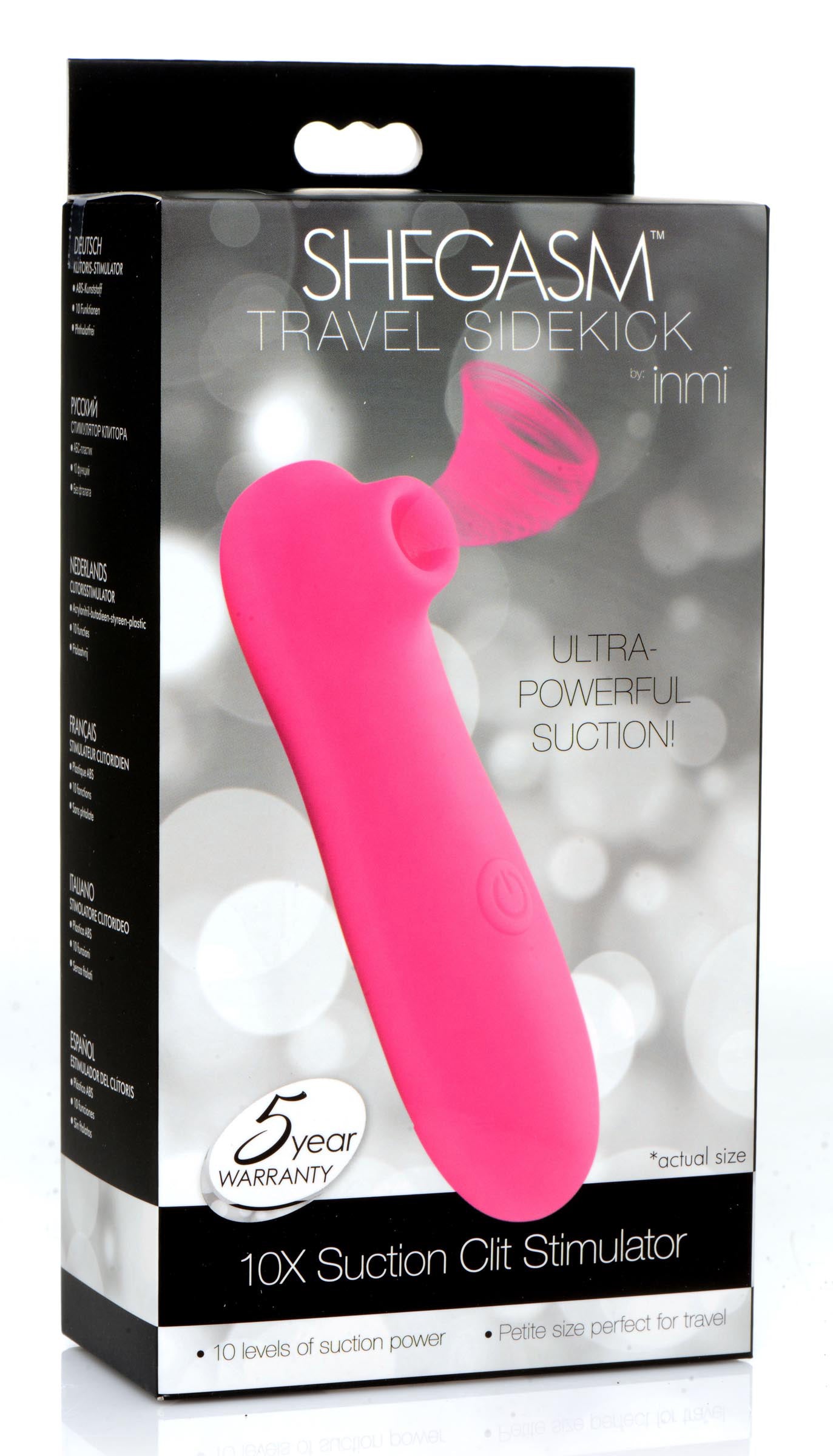 Shegasm Travel Sidekick 10x Suction Clit Stimulator - Pink