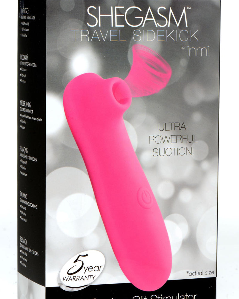 Shegasm Travel Sidekick 10x Suction Clit Stimulator - Pink
