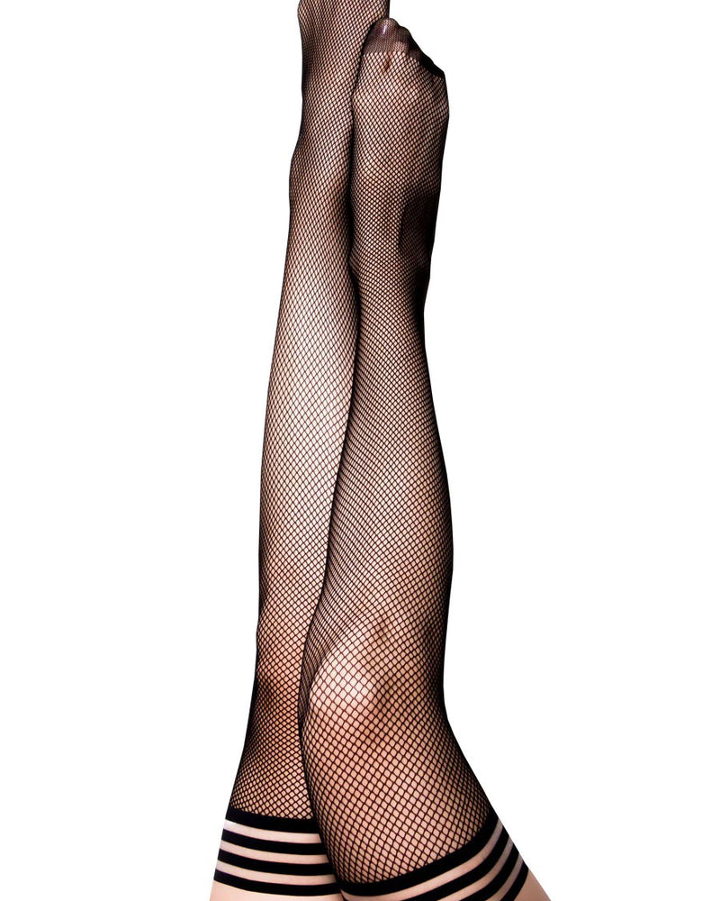 "Sam - Fishnet Thigh High - Size C - Black KX-1310C-BLK-C"