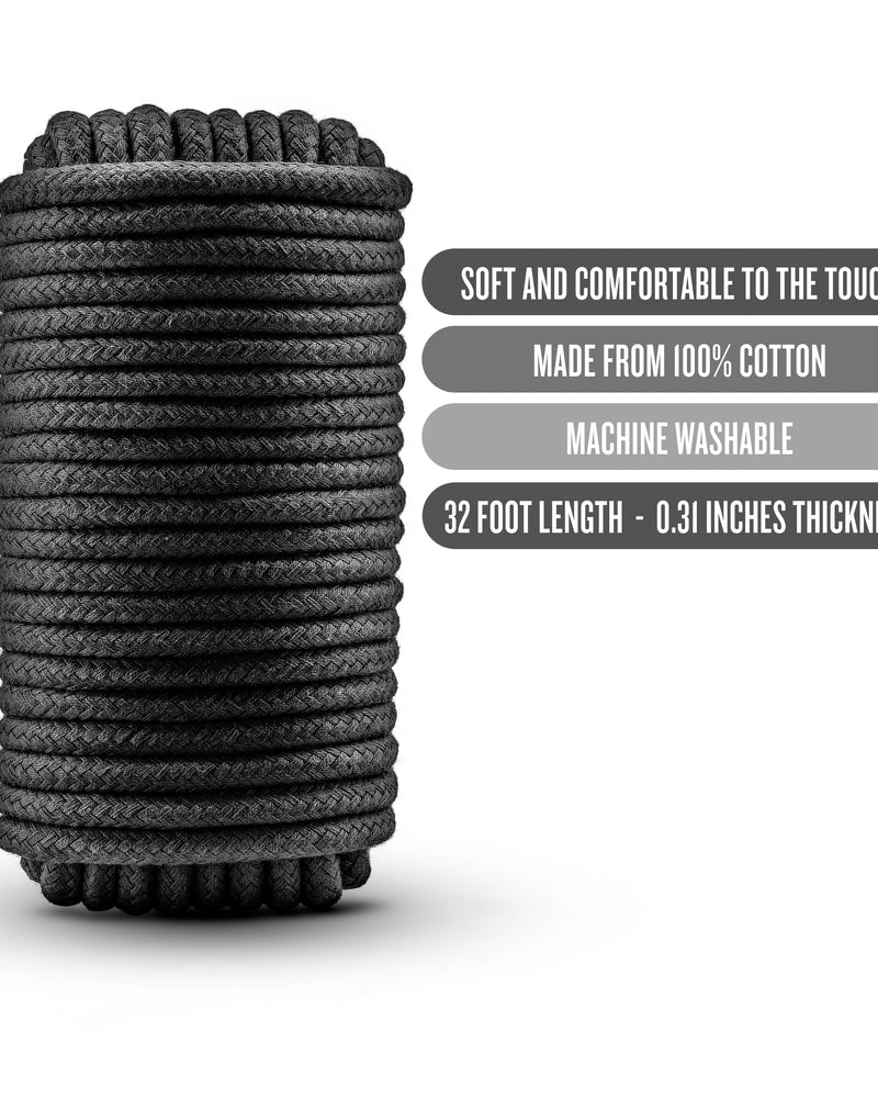 Temptasia - Bondage Rope - 32 Feet - Black