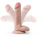 Dr. Skin Plus - 6 Inch Posable Dildo With Balls - Vanilla