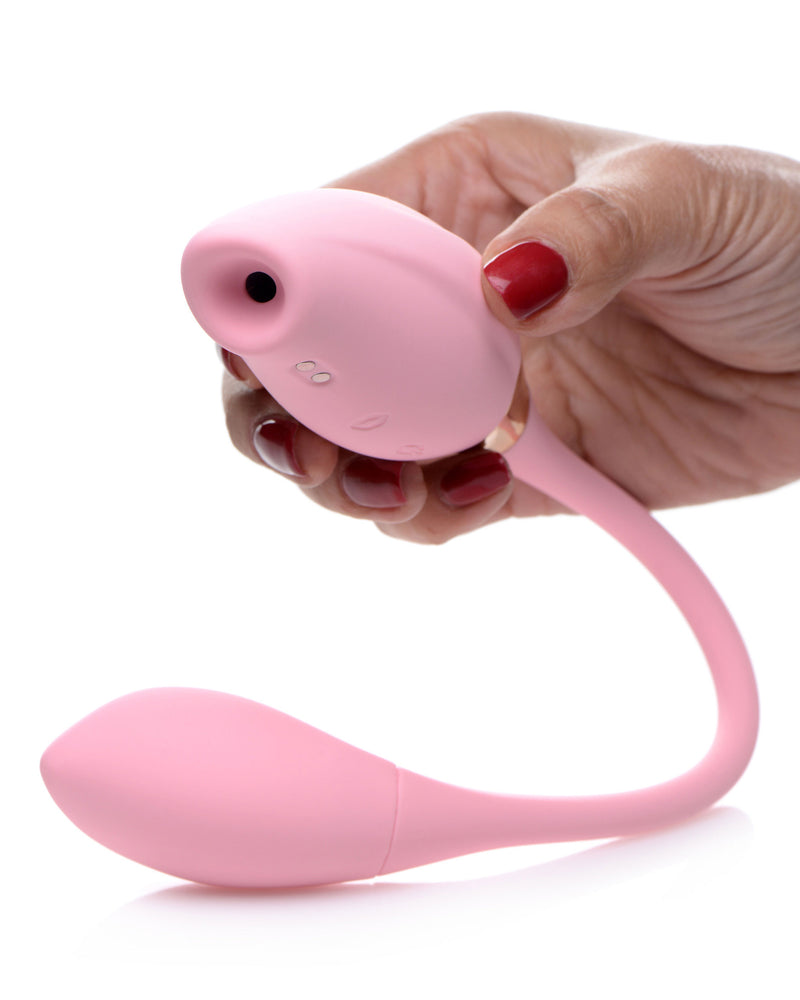 Shegasm 8x Tandem Plus Silicone Suction Clit Stimulator and Egg