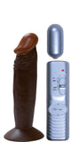 Afro American Whoppers 6 Inch Vibrating Dong With Bullet - Brown