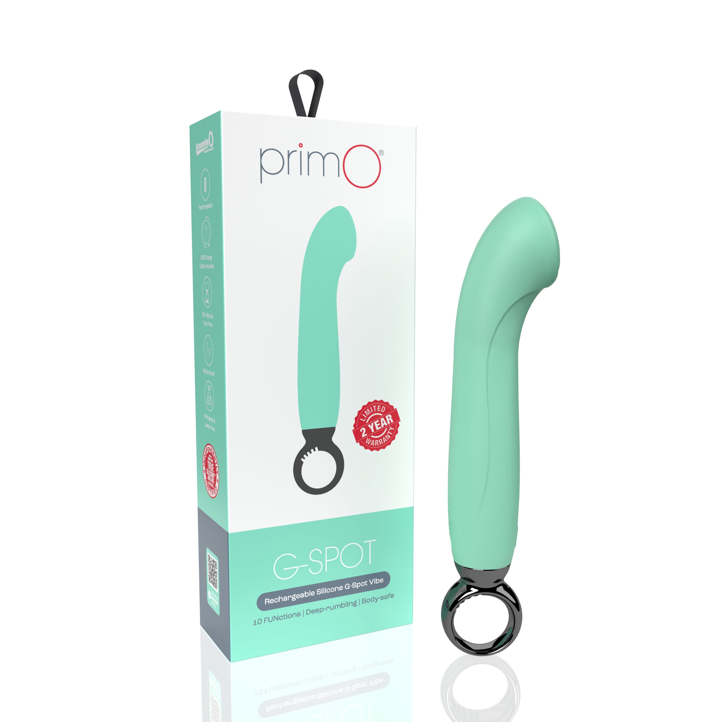 "Primo G-Spot Rechargeable Vibrator - Kiwi AP3-KW"