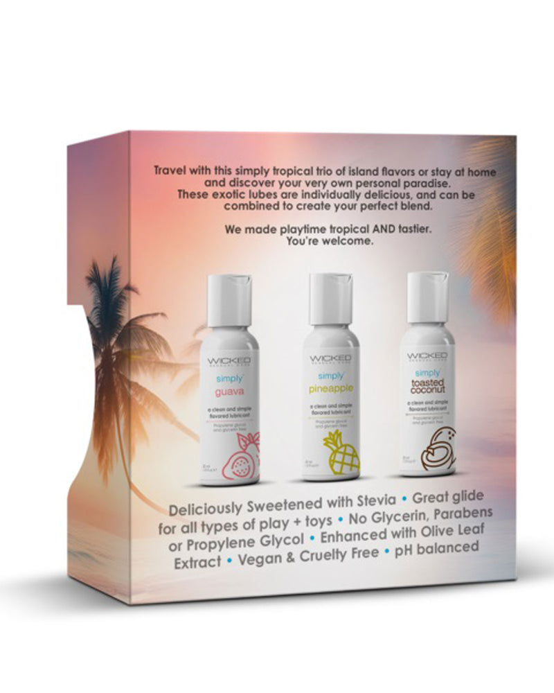"Wicked Simply Tropical Trio 1oz Travel Size Flavored Lubes WS-91190"