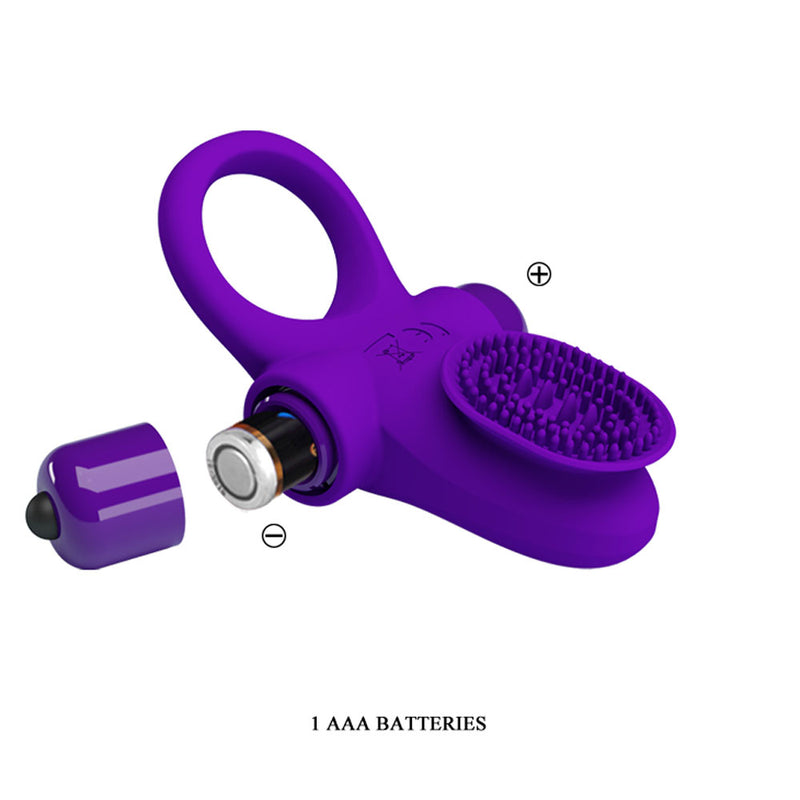 "Pretty Love Vibrating Cock Ring II - Purple BI-210205-1"