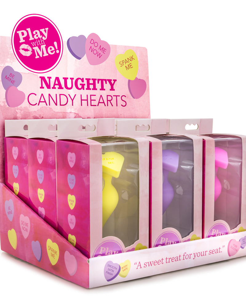 "Naughty Candy Hearts Display - 9 Pieces - Assorted Colors BL-99994"