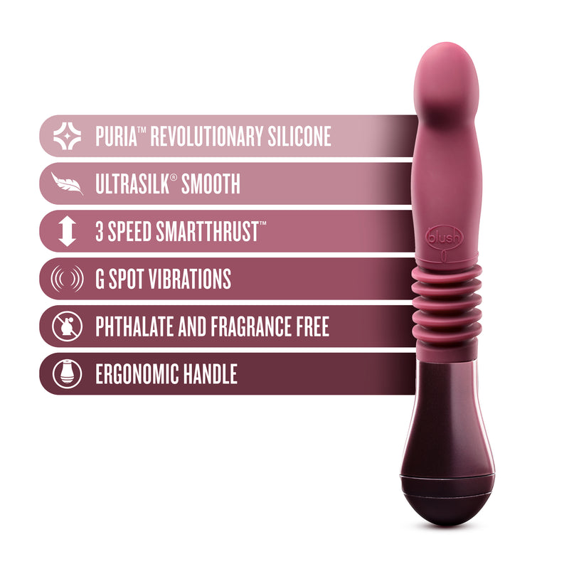 "Temptasia - Trixie - Thrusting Dildo - Wine BL-29978"