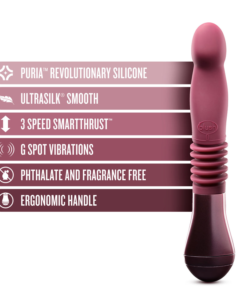"Temptasia - Trixie - Thrusting Dildo - Wine BL-29978"