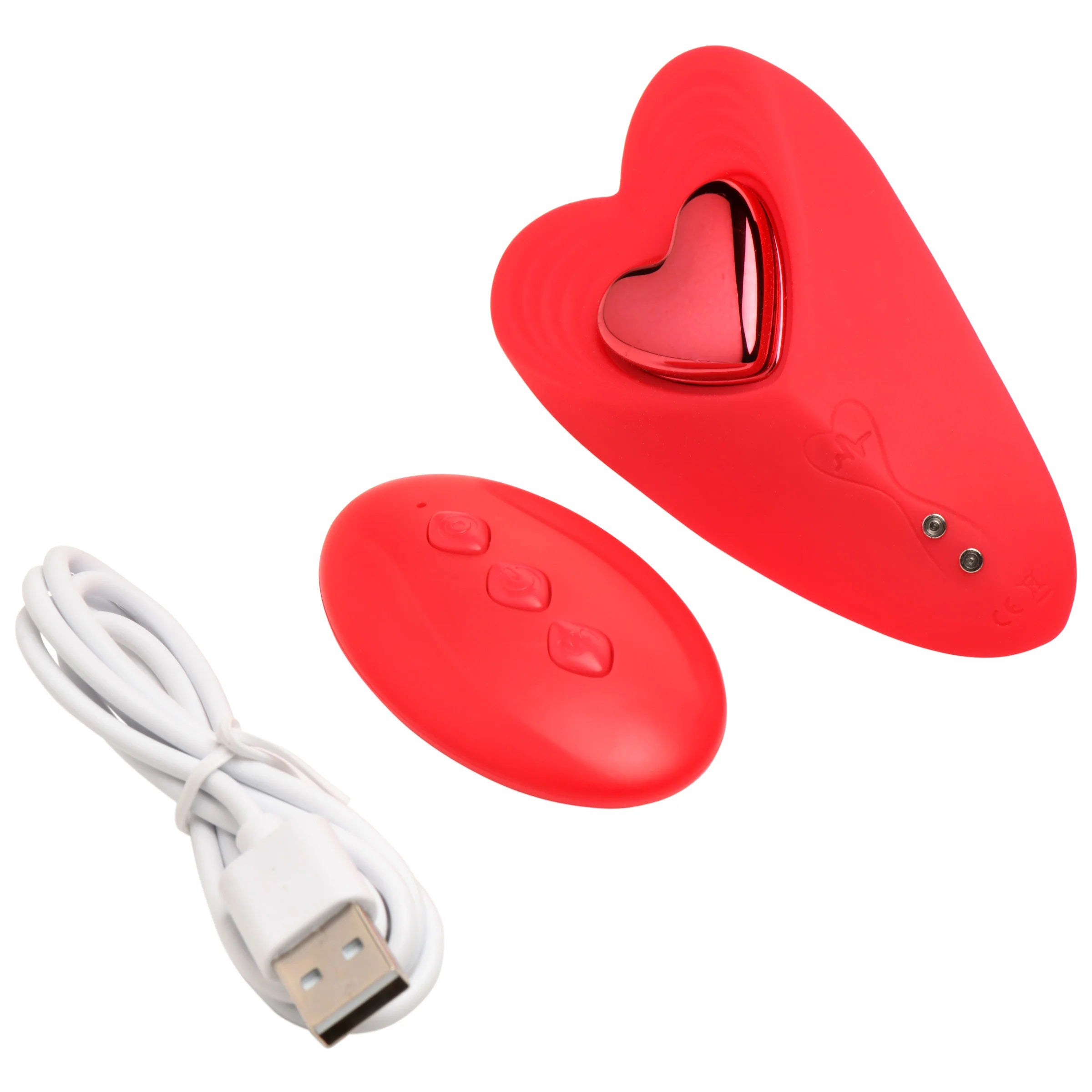 "Love Connection Silicone Panty Vibe With Remote Control - Red FR-AH368"