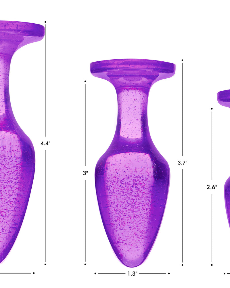 "Glitter Gem Anal Plug Set - Purple BTYS-AG587-PUR"