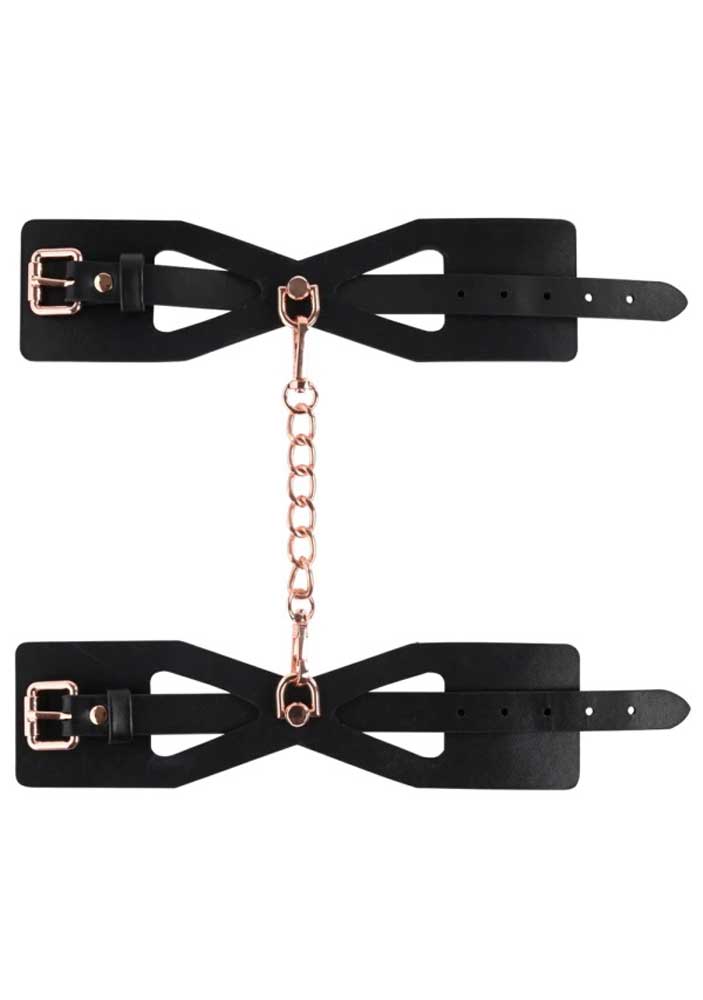 "Brat Handcuffs - Black / Rose Gold SS09840"