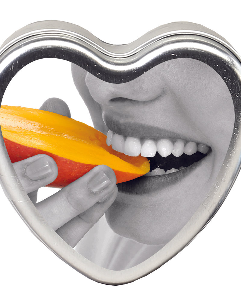 "Edible Heart Candle - Mango - 4 Oz. EB-HSCK009"