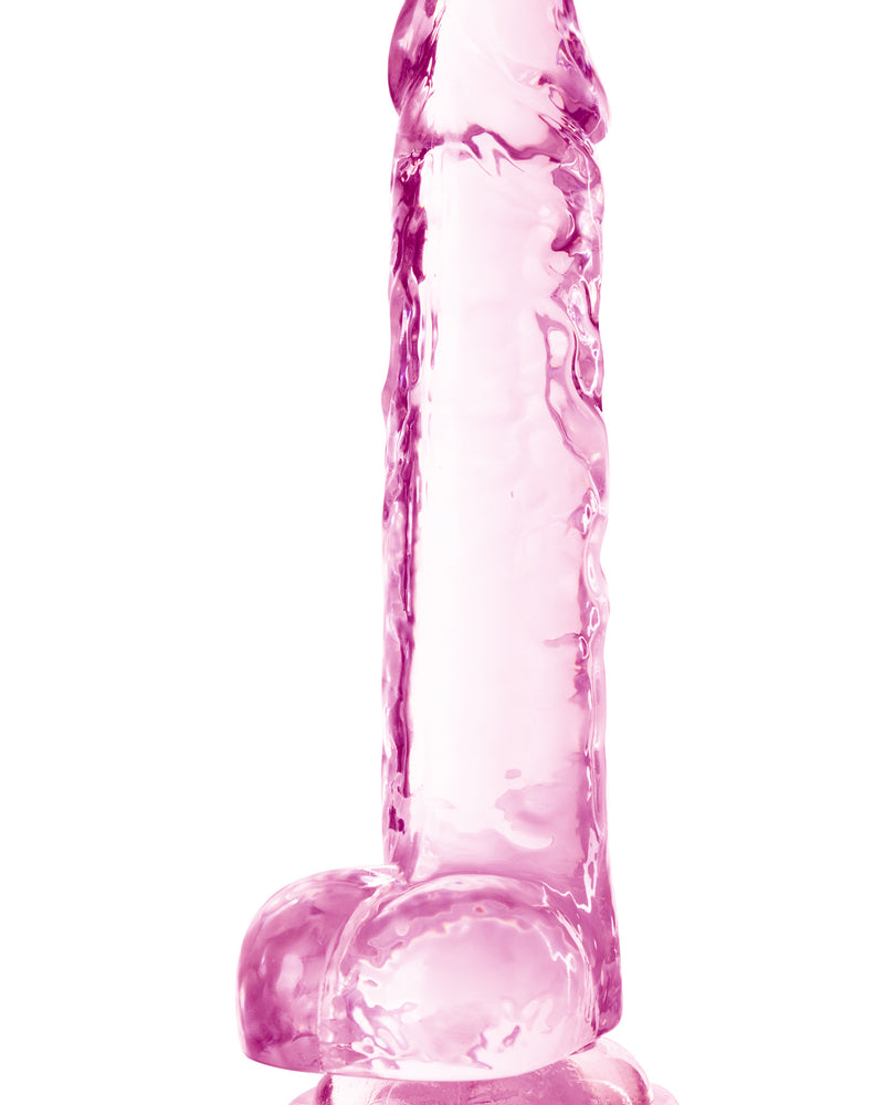 Naturally Yours - 7 Inch Crystalline Dildo - Rose