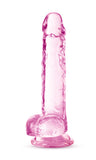 Naturally Yours - 7 Inch Crystalline Dildo - Rose