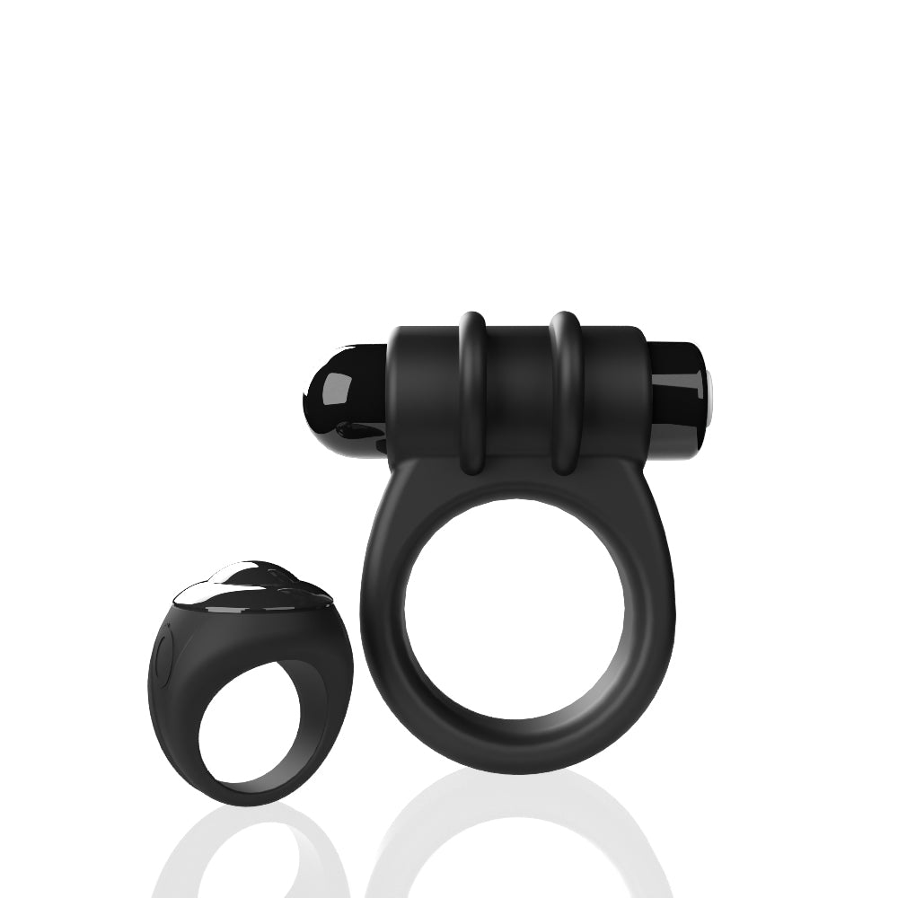 Screaming O Remote Controlled Switch Vibrating Ring - Black