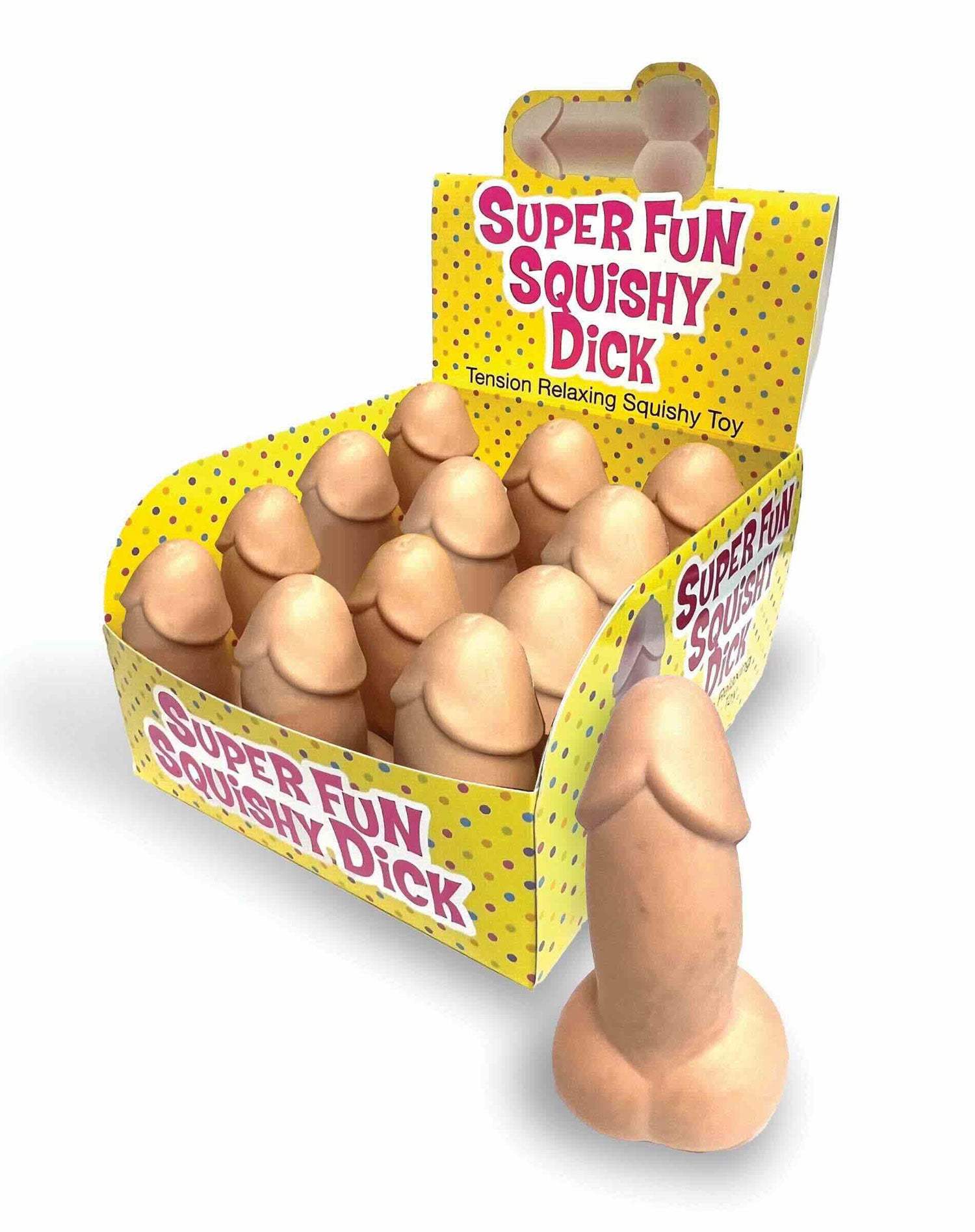 "Super Fun Squishy Dicks Display 12 Ct. LG-CP1181"