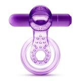 Play With Me - Lick It - Vibrating Double Strap Cockring - Purple