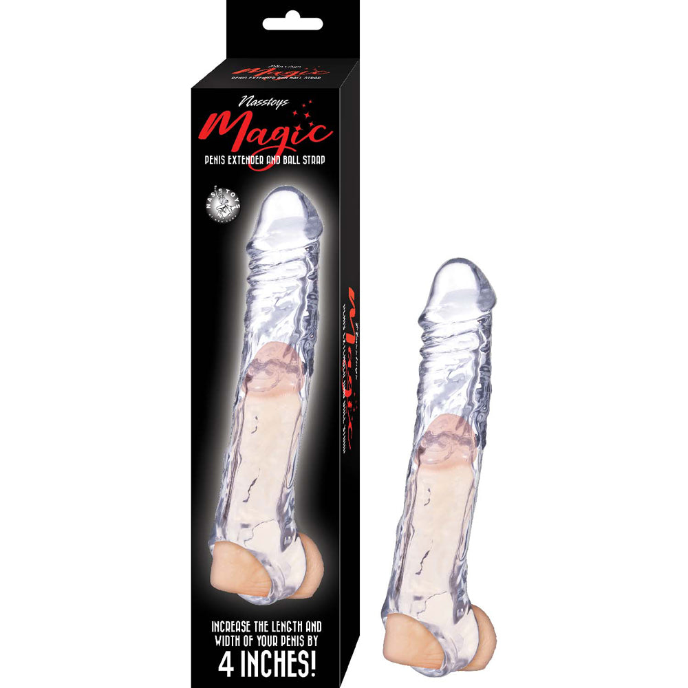 Magical Penis Extender and Ball Strap 7.5" - Clear