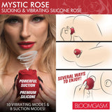 Mystic Rose Sucking and Vibrating Silicone Rose - Red