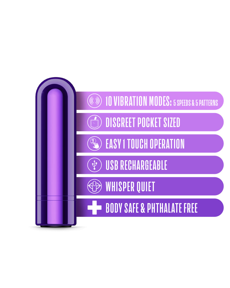 "Kool Vibes - Rechargeable Mini Bullet - Grape BL-14301"