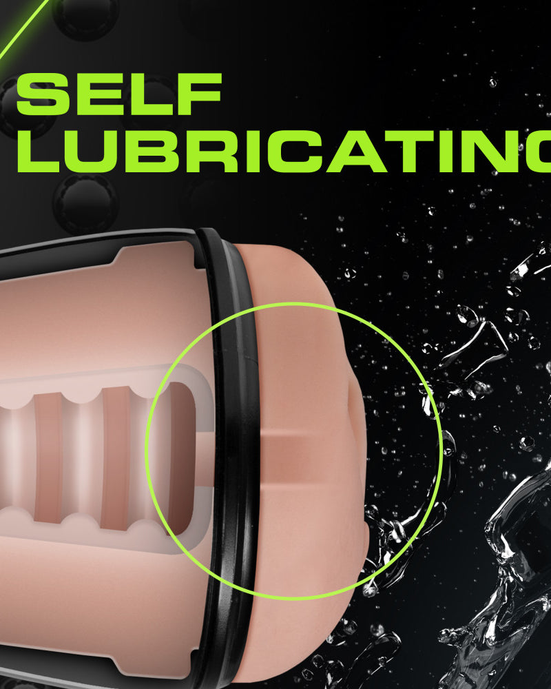 M for Men - Soft and Wet - Pussy With Pleasure Ridges - Self Lubricating Stroker Cup - Vanilla