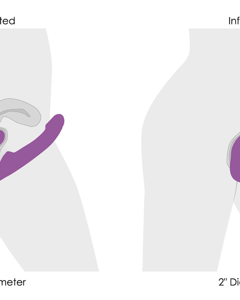 "10x Ergo- Fit G-Pulse Inflatable and Vibrating Strapless Strap- on - Purple SU-AG495-PUR"