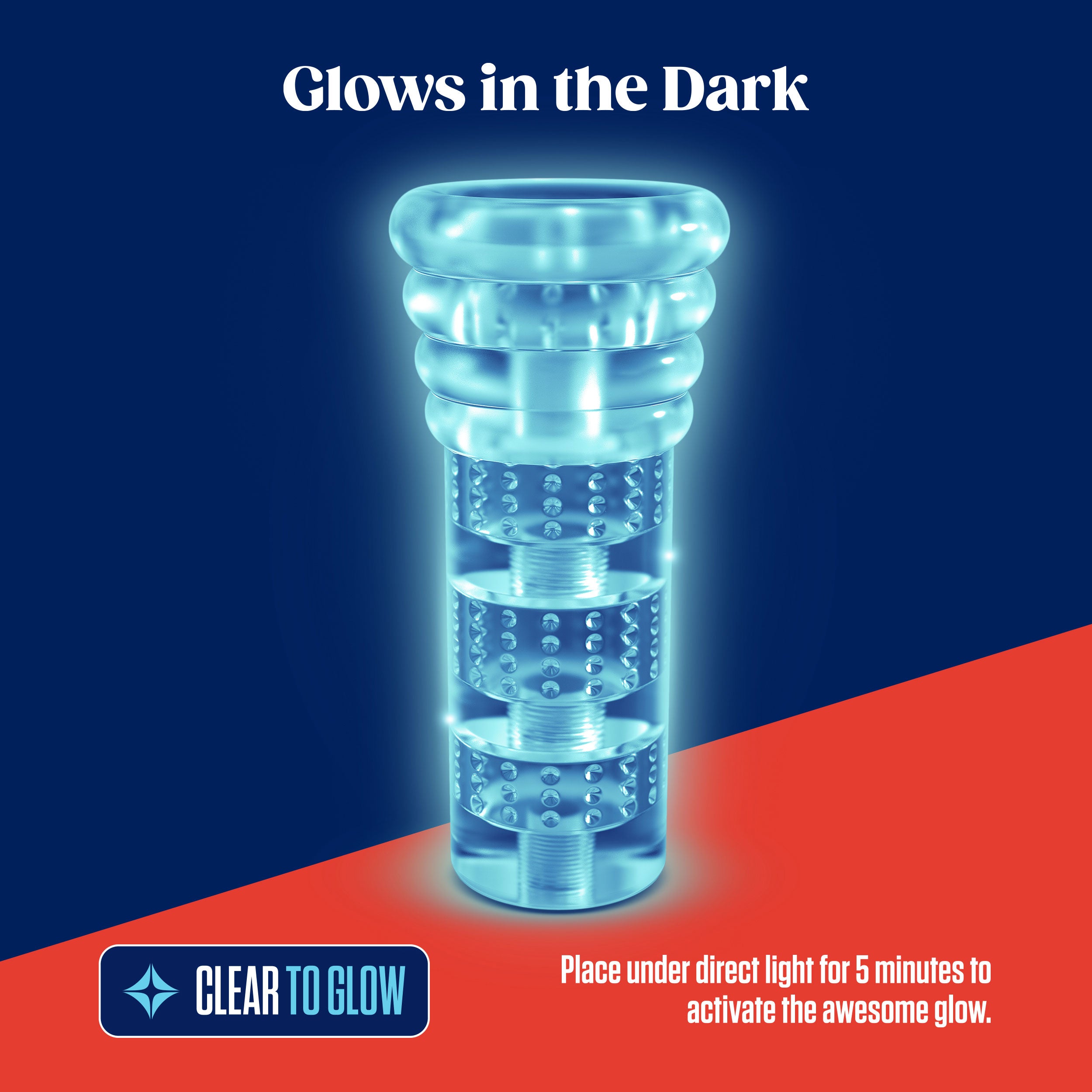 "Rize - Luz - Glow in the Dark Self- Lubricating Stroker - Clear BL-06519"