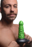 Radioactive Reptile Thick Scaly Silicone Dildo - Green