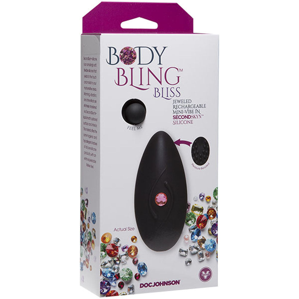 "Body Bling - Clit Caress Mini-Vibe in Second Skin Silicone - Pink DJ7018-01-BX"