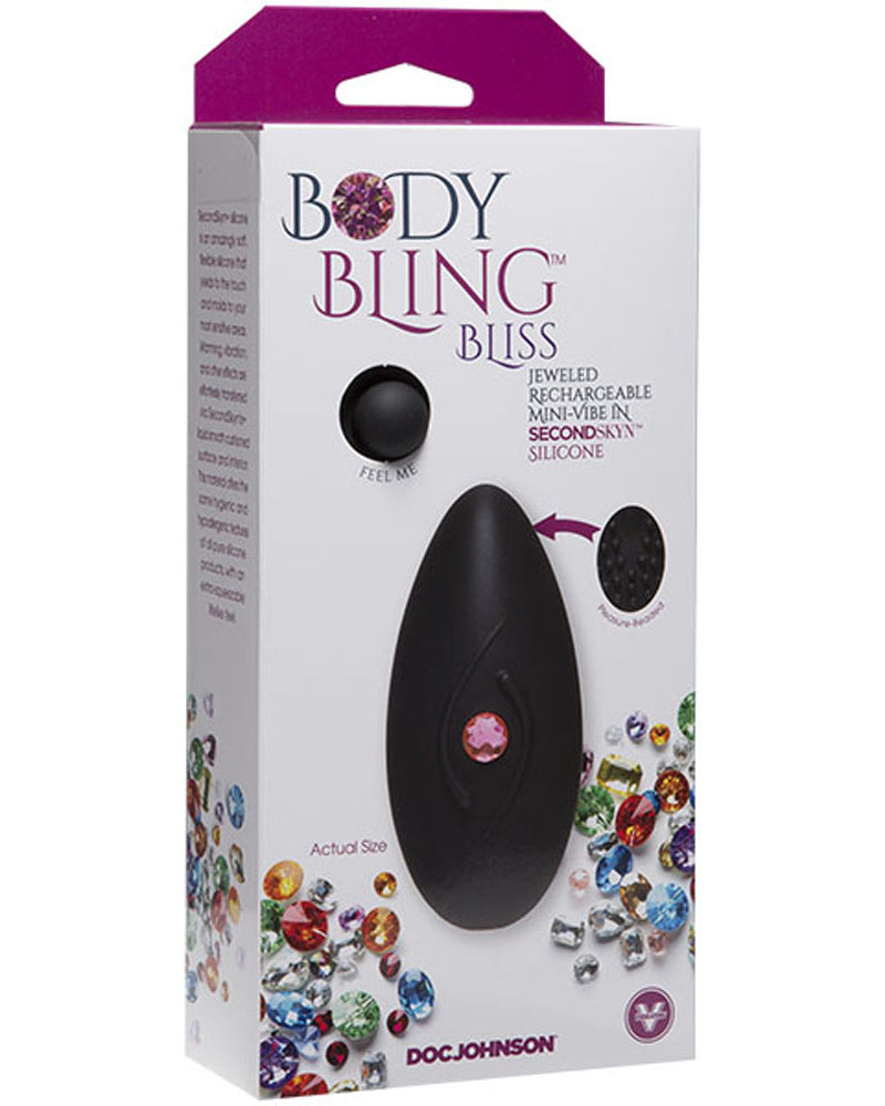 "Body Bling - Clit Caress Mini-Vibe in Second Skin Silicone - Pink DJ7018-01-BX"