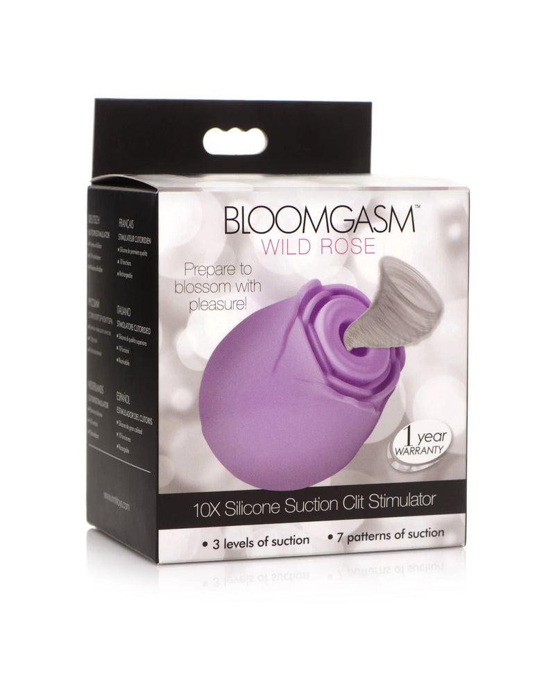 Bloomgasm Wild Rose 10x Suction Clit Stimulator -  Purple