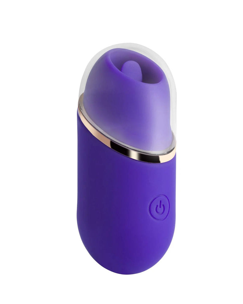 Abby - Mini Clit Licking Vibrator Tongue Sex Toy - Purple