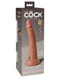 King Cock Elite 7 Inch Dual Density Silicone Cock - Tan