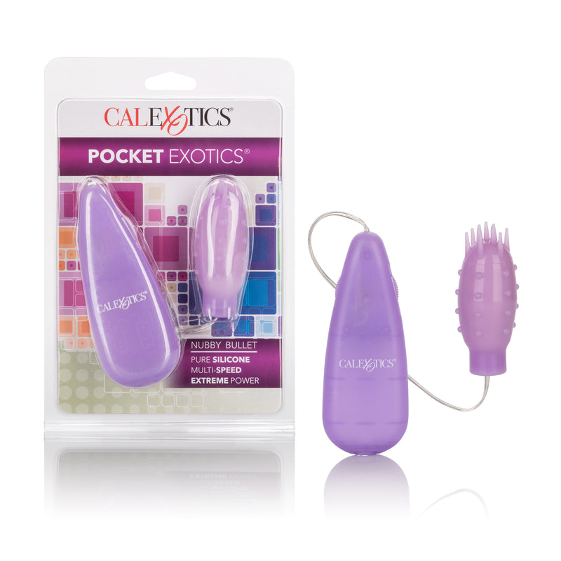 "Silicone Slims Vibrating Nubby Bullet - Purple SE1132142"