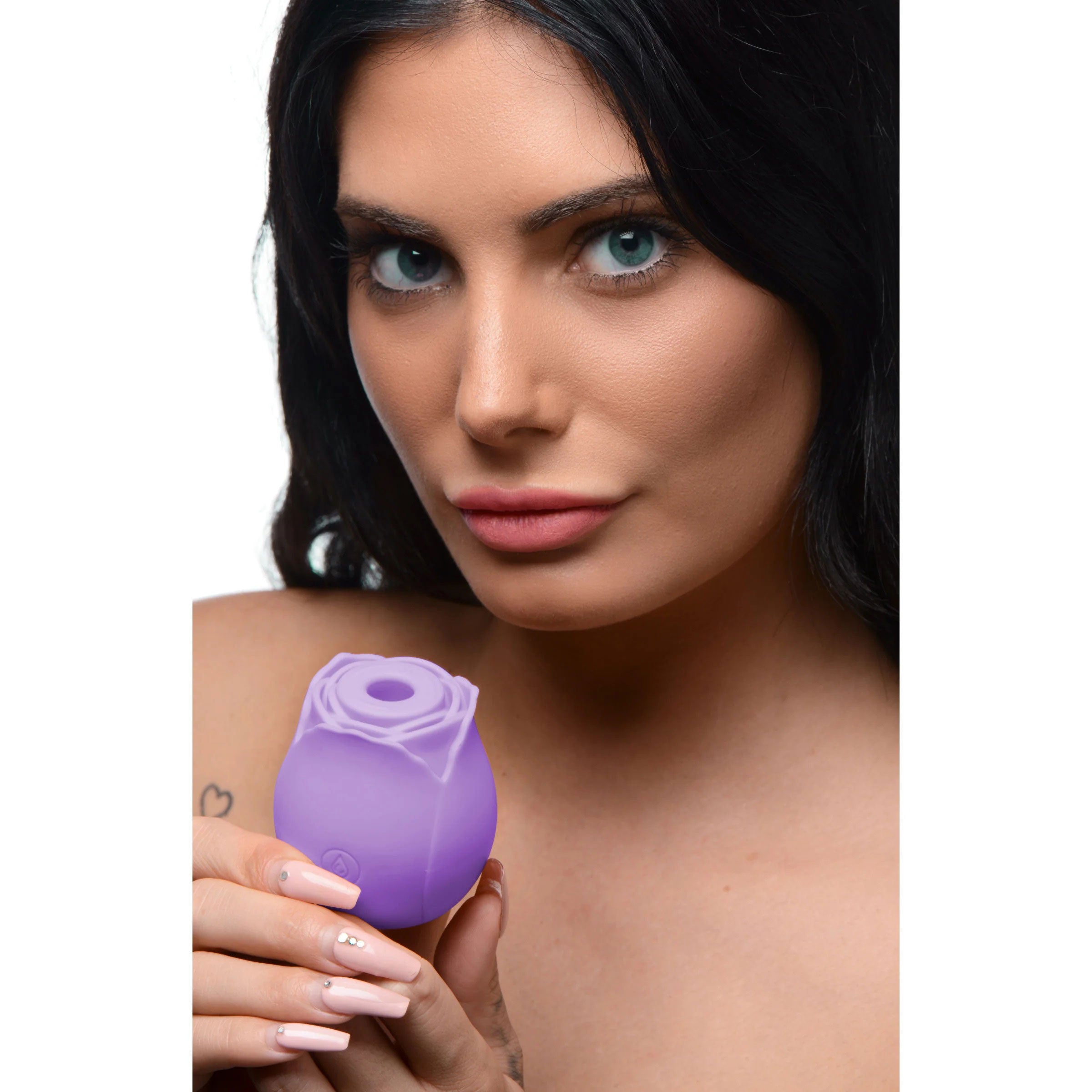 "Bloomgasm Wild Rose 10x Suction Clit Stimulator -  Purple INM-AG871"