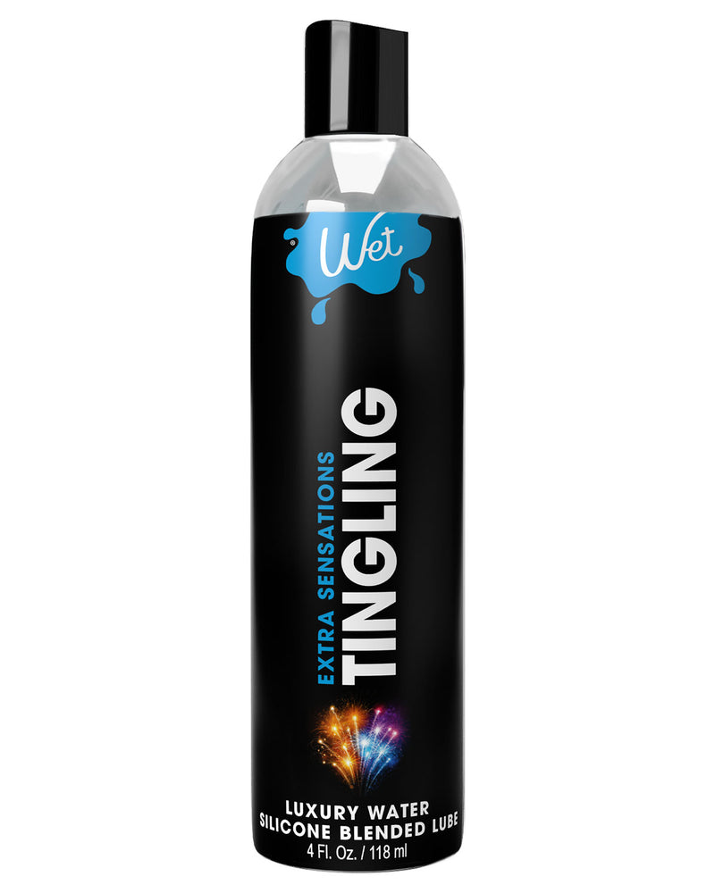 Wet Extra Sensations Tingling Water/silicone Blend Based Lubricant 4 Oz
