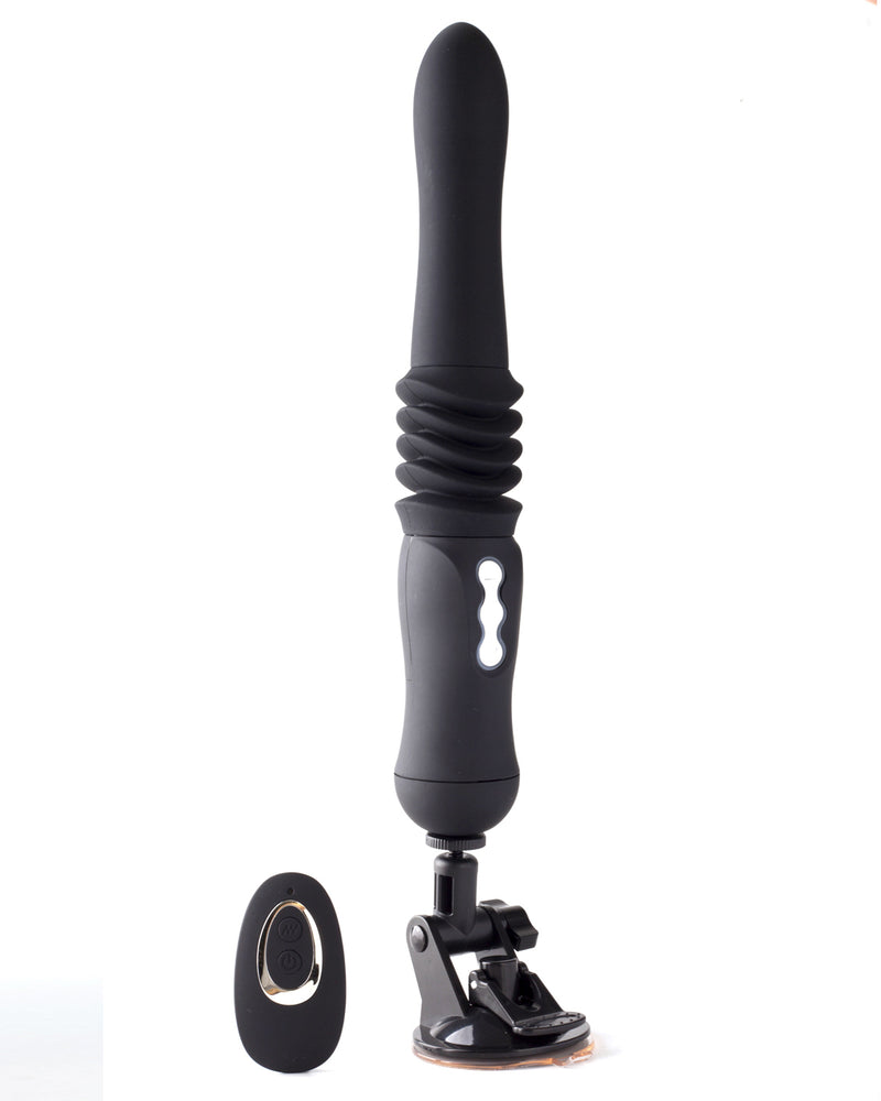 Max Silicone Thrusting Portable Love Machine - Black