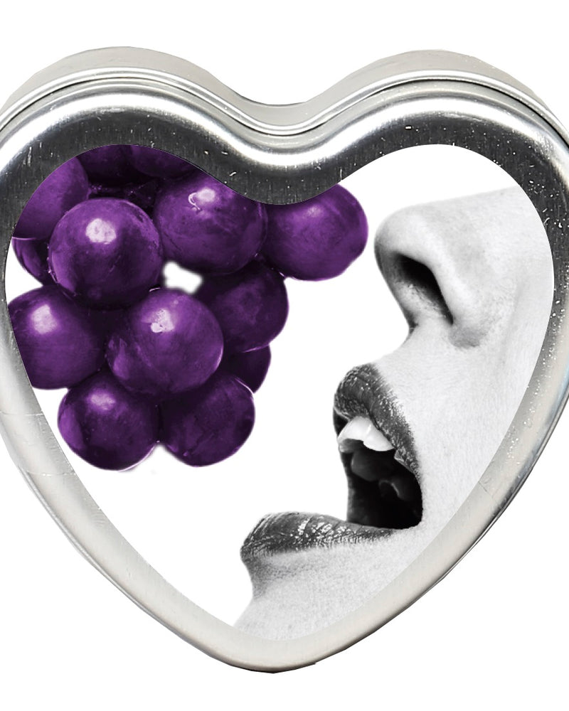 "Edible Heart Candle - Grape - 4 Oz. EB-HSCK007"