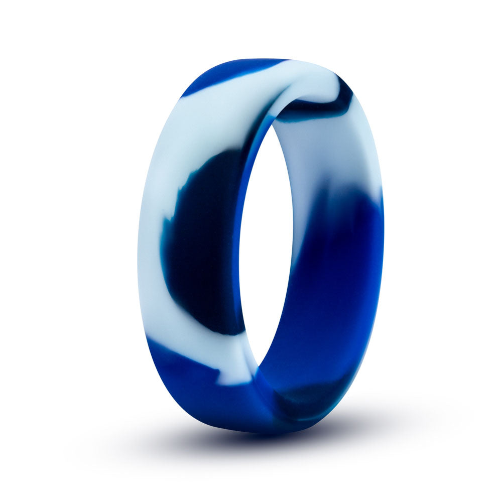 "Performance - Silicone Camo Cock Ring - Blue Camoflauge BL-91168"