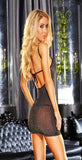 "Vip Mini Dress - One Size - Black Metallic X-LC-3BKBLK"