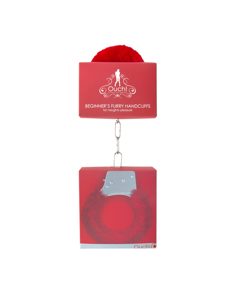 Beginner's Furry Handcuffs - Red