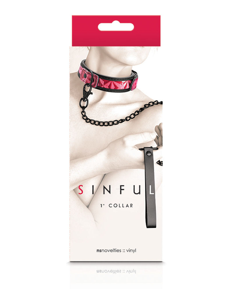 Sinful - 1 Inch Collar - Pink
